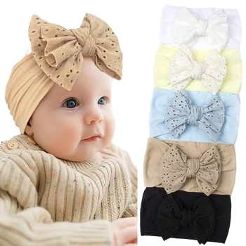 Сладки бебешки ленти с бантиком, модни лента за коса, модни лента за коса за малки момичета, удобна и еластична, за бебета