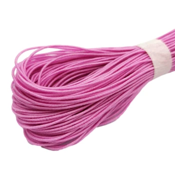 AaaZee 50 ярда 0,8 мм розови еластични въжета (два лъч) за детски коса със собствените си ръце