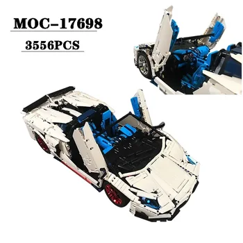 Класически блок MOC-17698 Спортен автомобил с електрическо дистанционно управление 3556 бр. Детайли за сглобяване на играчки за възрастни и деца в подарък