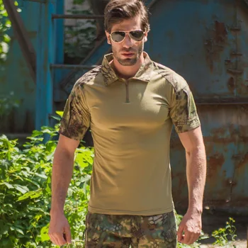 Военна тактическа риза, дрехи за лов, бойна риза, Мультикамерные Мъжки Летни камуфляжные ризи, Летни Армейските ежедневни спортни ризи