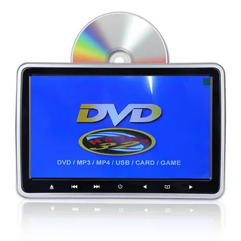 10.1-инчов автомобилен монитор на подголовнике DVD Видео плейър 1024x600 Кола DVD Монитор за подголовнике Подкрепа на игралното дистанционно управление HDMI IR AV FM USB